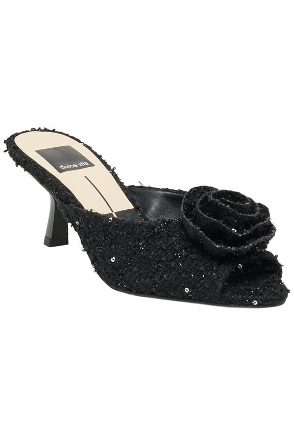 Cyrus Sequin Pump, 7, Black