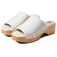 thumbnail image 1 of Dolce Vita Dorado Bone Leather Fashion Slip On Platform Open Toe Clog Shoes (Bone Leather, 9), 1 of 2