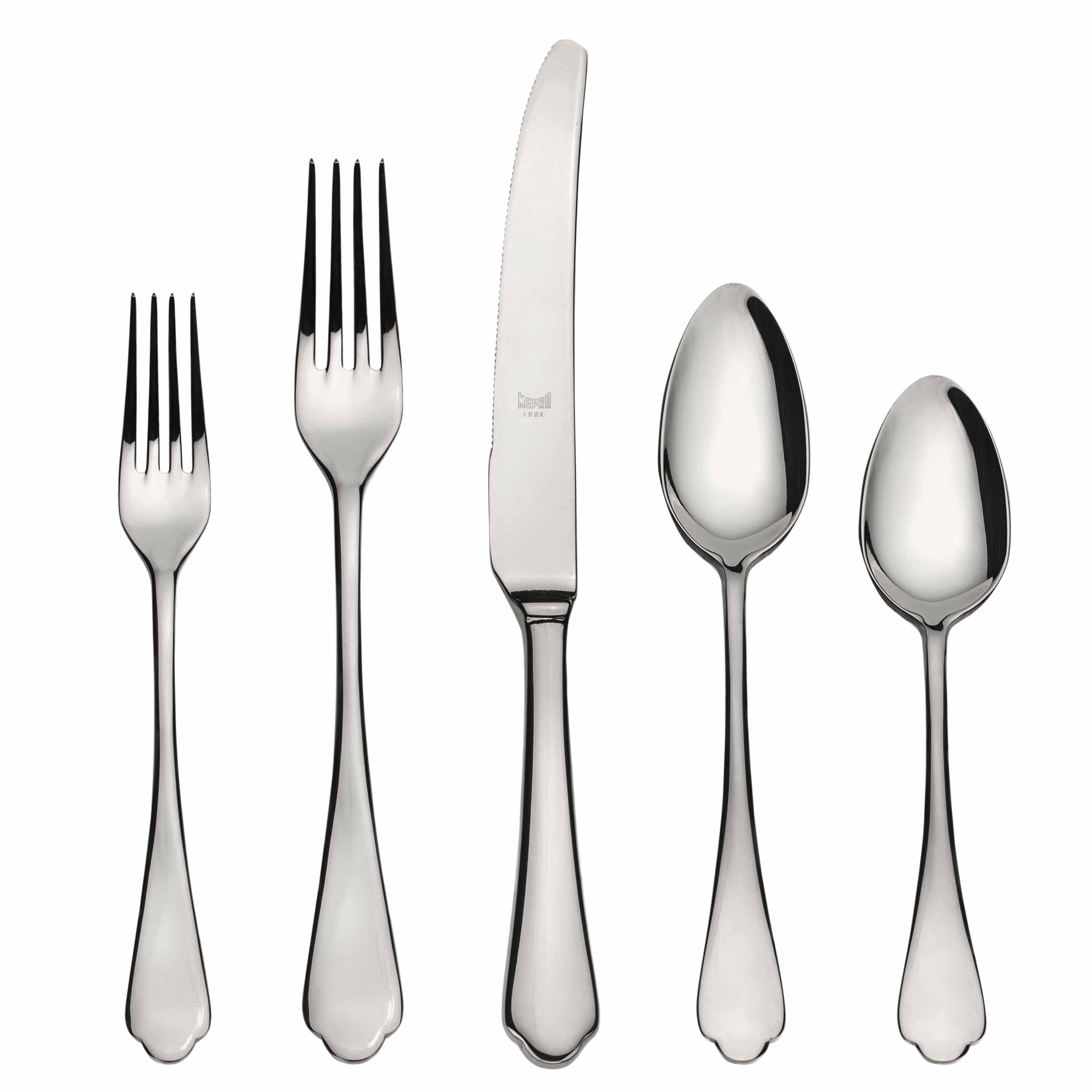 Dolce Vita 20-Piece Stainless Steel Flatware Set in Silver