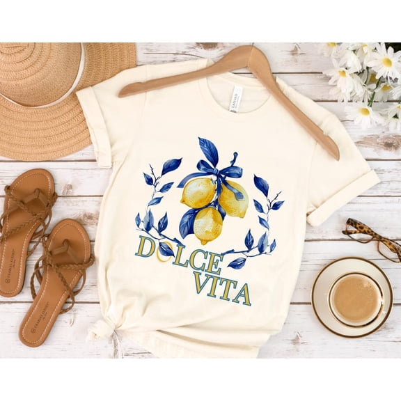 Dolce Vita Italy Lemons Shirt, Amalfi Coast Italian Quotes Gift, Positano Travel tShirt Love Italy Girls Trip Vacation Tee Aesthetic Clothes