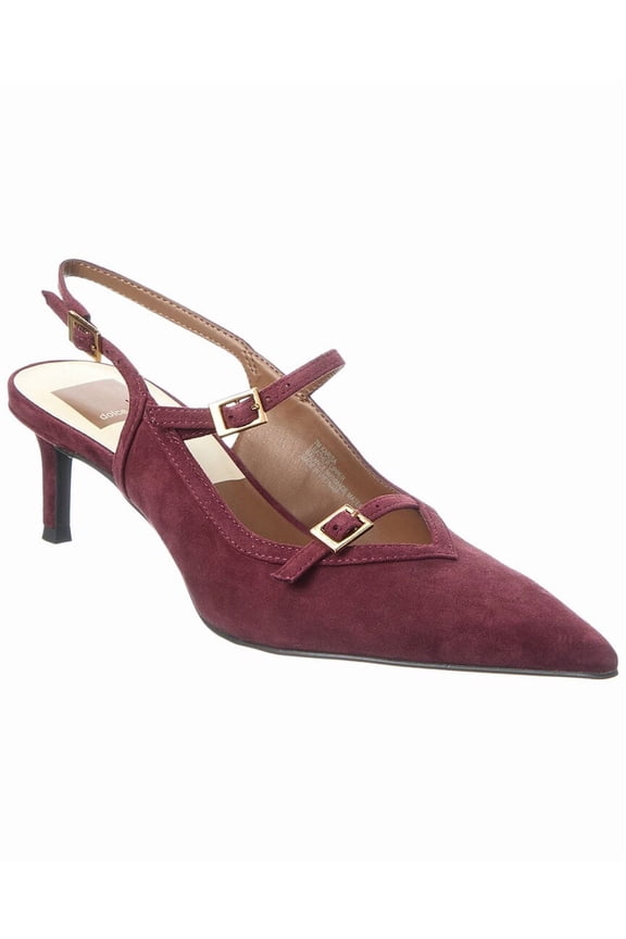 Karisa Suede Pump, 7, Red