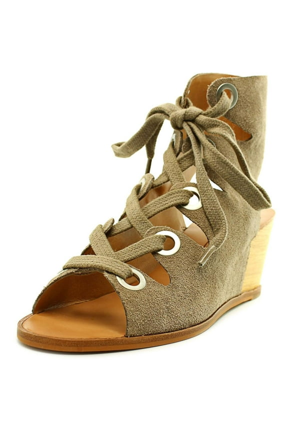 Lei Women Open Toe Suede Wedge Sandal