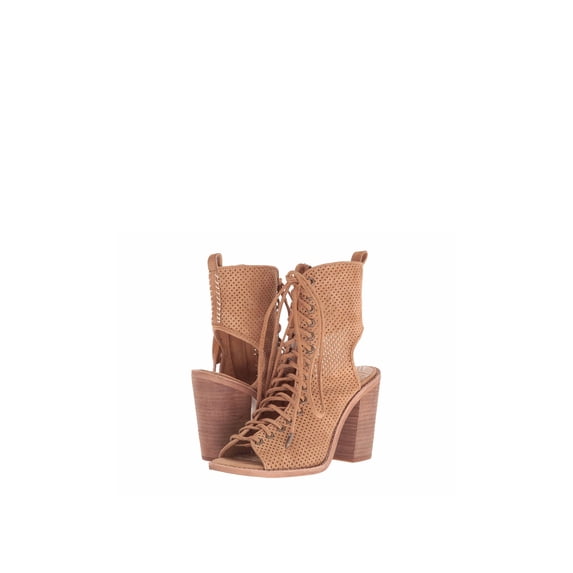 Dolce Vita Lira Women's Peep Toe Lace-Up Cutaway Back Booties