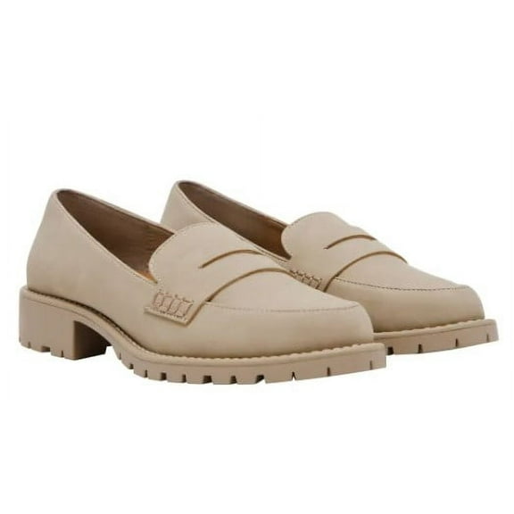 DV Dolce Vita Loafers - Lug, Casual & Dress Shoes, Medium, Low Heel, Block, Closed Toe, Beige, Size 9