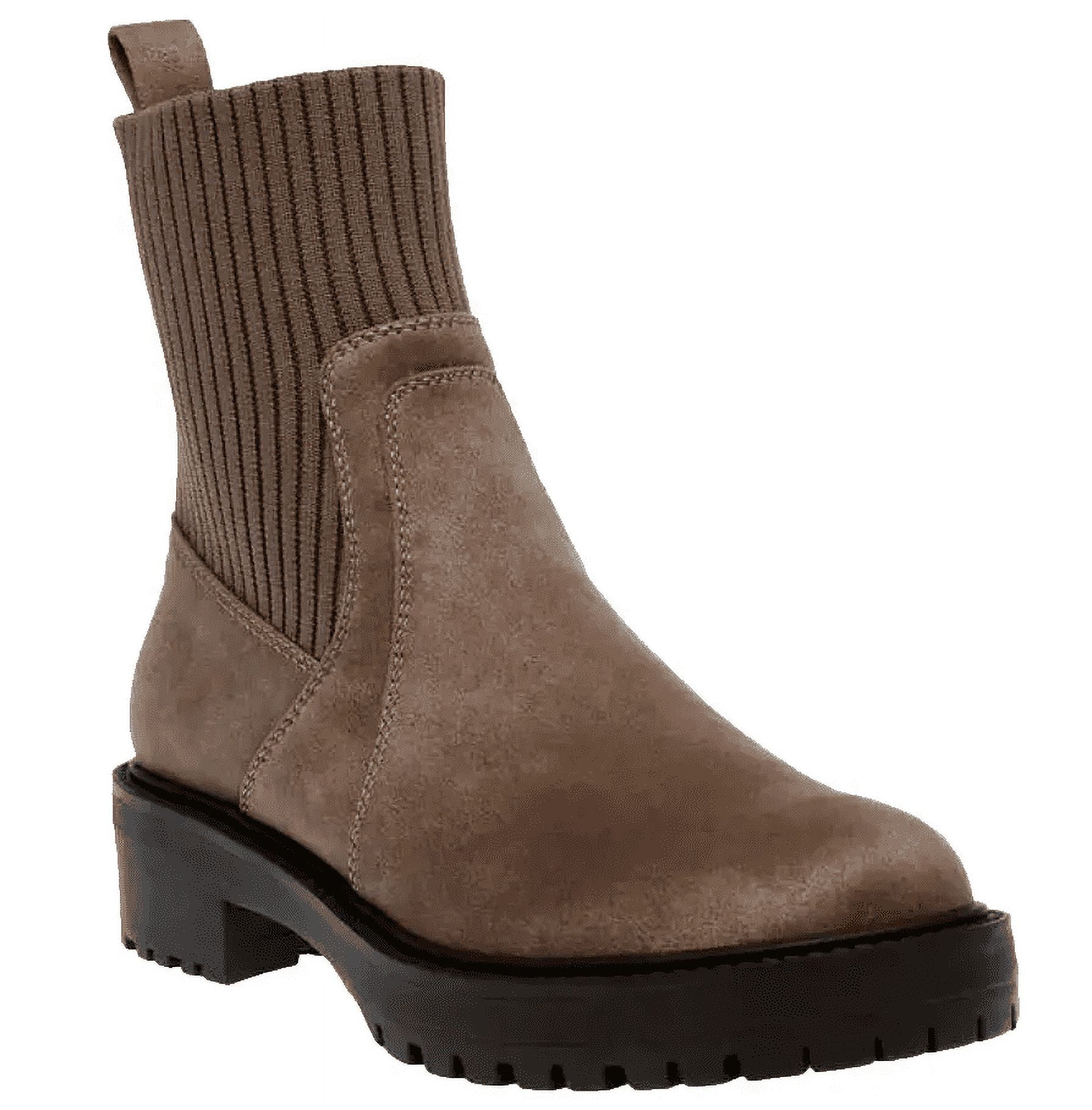 Dolce Vita Orelia Womens Ankle Boot - Ladies Stretch Knit Booties (Mushroom, 8) - Walmart.com