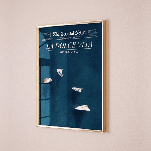 Dolce Vita Preppy Boat Old Money Poster, Poster Only