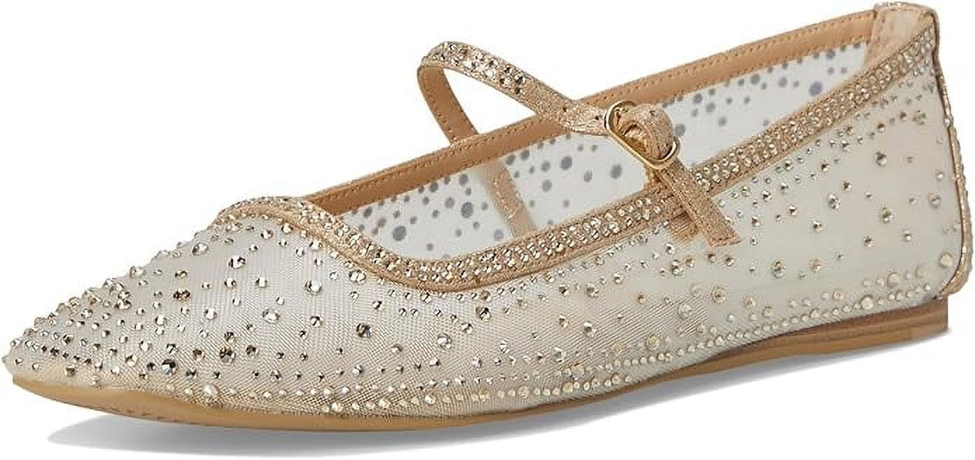 Dolce Vita Reyes Gold Mesh Mary Jane Squared Toe Slip On Fashion