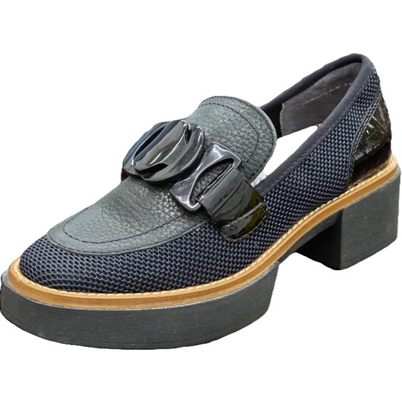 Dolce Vita Sandey Black Fashion Slip On Chunky Block Heel Dress Loafers Shoes (Black, 9.5)