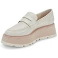 thumbnail image 1 of Dolce Vita Tieko Ivory Embossed Stella Slip On Round Toe Chunky Platform Loafers (Ivory Embossed Stella, 9), 1 of 8