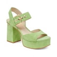thumbnail image 1 of Dolce Vita Women's Bobby Heeled Sandal, Lime Suede, 7, 1 of 4