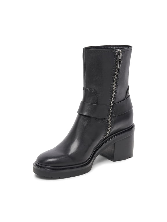 Dolce Vita Women's CAMROS Fashion Boot, Black Leather, 10