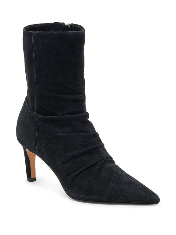 Dolce Vita Women's FERNLY Fashion Boot, Onyx Suede, 8