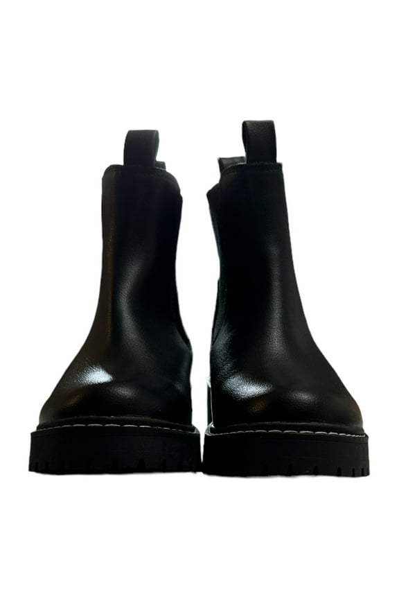 Women's LEIGHA Chelsea Lightweight Ankle 1.25" Heel Boot (Black, 6)