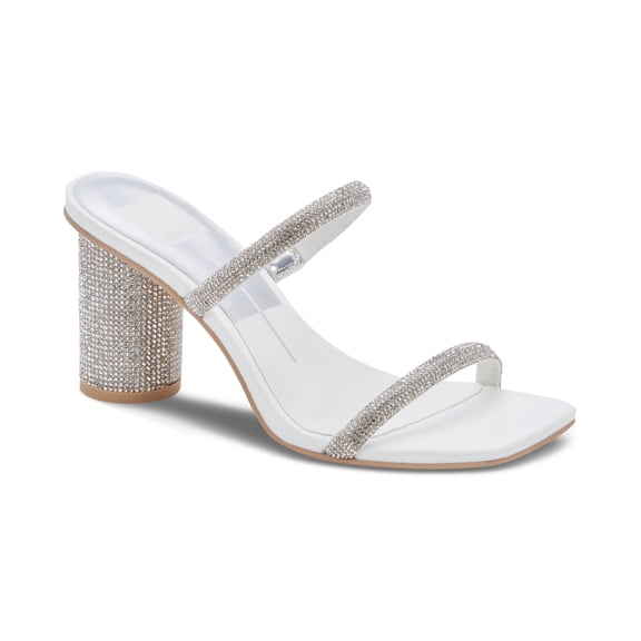 Dolce Vita Women's Noles Embellished Slide Sandal White Size 8.5 M