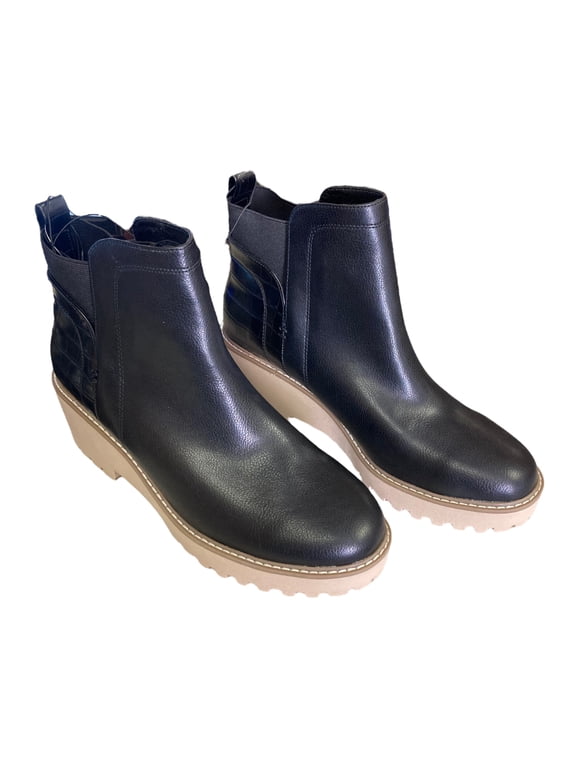 Dolce Vita Women's Slip On Rancher Ankle Chelsea Boot (Black, 10)