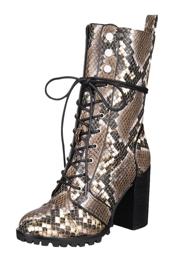 Womens Ayleen Leather Mid-Calf Boots Gray 6.5 Medium (B,M)