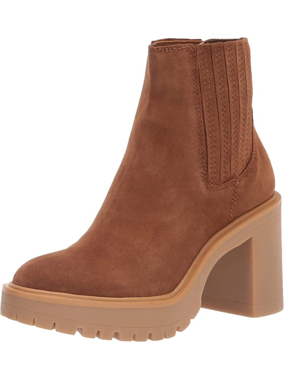 Dolce Vita Womens Caster H20 Chelsea Boot 6 Camel Suede H2o