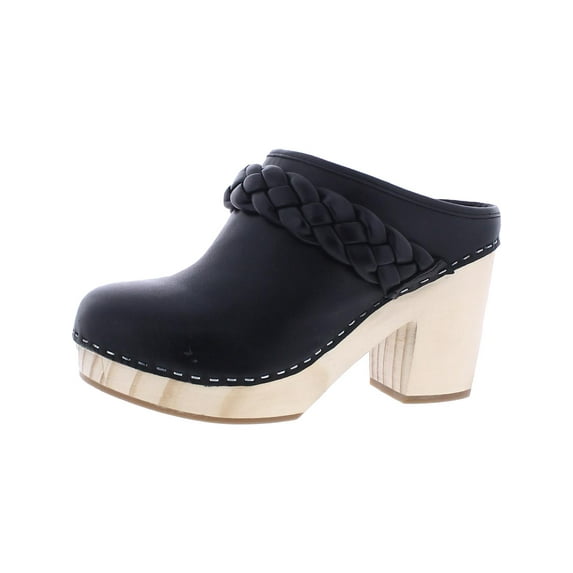Dolce Vita Womens Hila Leather Slip On Clogs Black 10 Medium (B,M)