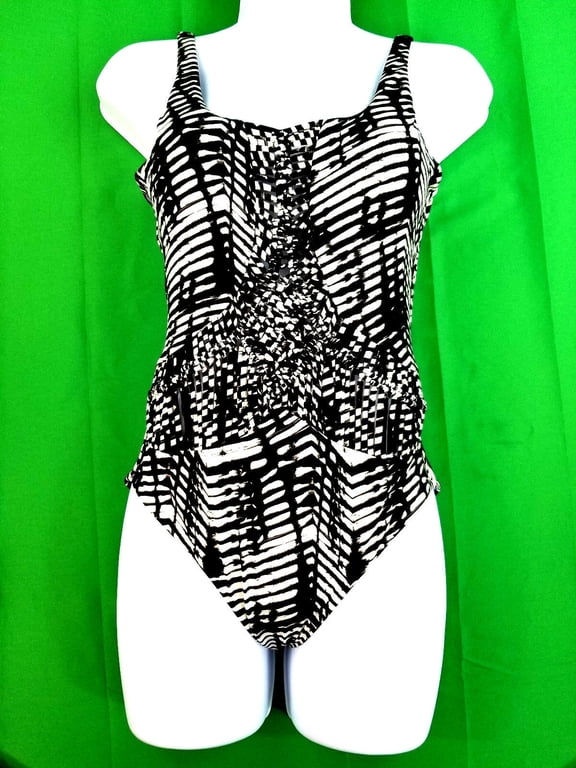 Dolce Vita Womens Macrame Print Cheeky One-Piece Swimsuit Small Jungle Beat
