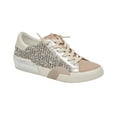 thumbnail image 1 of Dolce Vita Zina Leather & Twill Sneaker, 9.5, Silver, 1 of 5