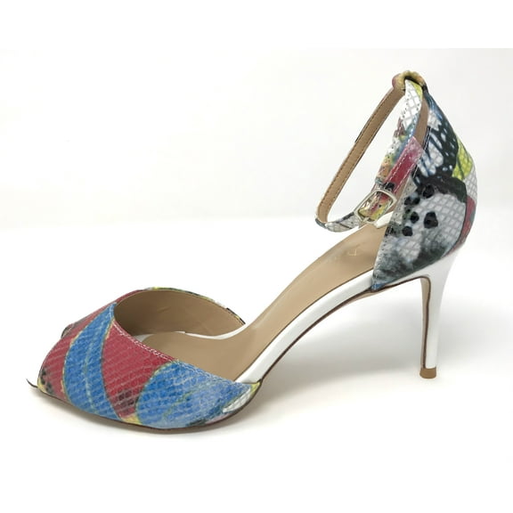Dolce Zuriel Gianna Multicolor Leather Peep Toe Pumps (10, numeric_10)