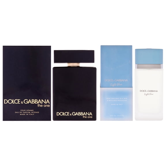 Dolce and Gabbana Dolce and Gabbana Kit , 2 Pc Kit 3.3oz The One Intense EDP Spray, 3.3oz Light Blue EDT Spray