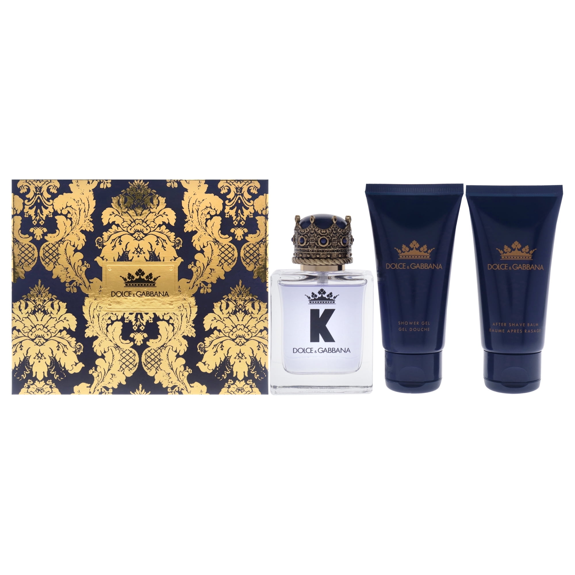 Dolce and Gabbana K , 3 Pc Gift Set 1.6oz EDT Spray, 1.6oz Shower Gel, 1.6oz After Shave Balm