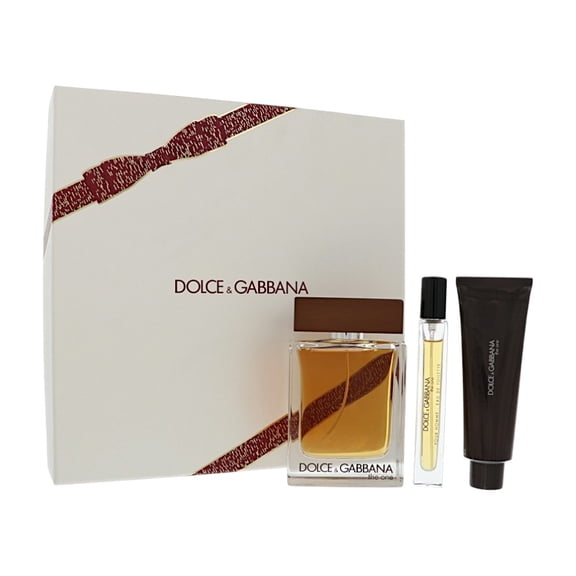 Dolce and Gabbana The One , 3 Pc Gift Set 3.3oz EDT Spray, 0.33oz EDT Spray (Mini), 1.69oz Shower Gel
