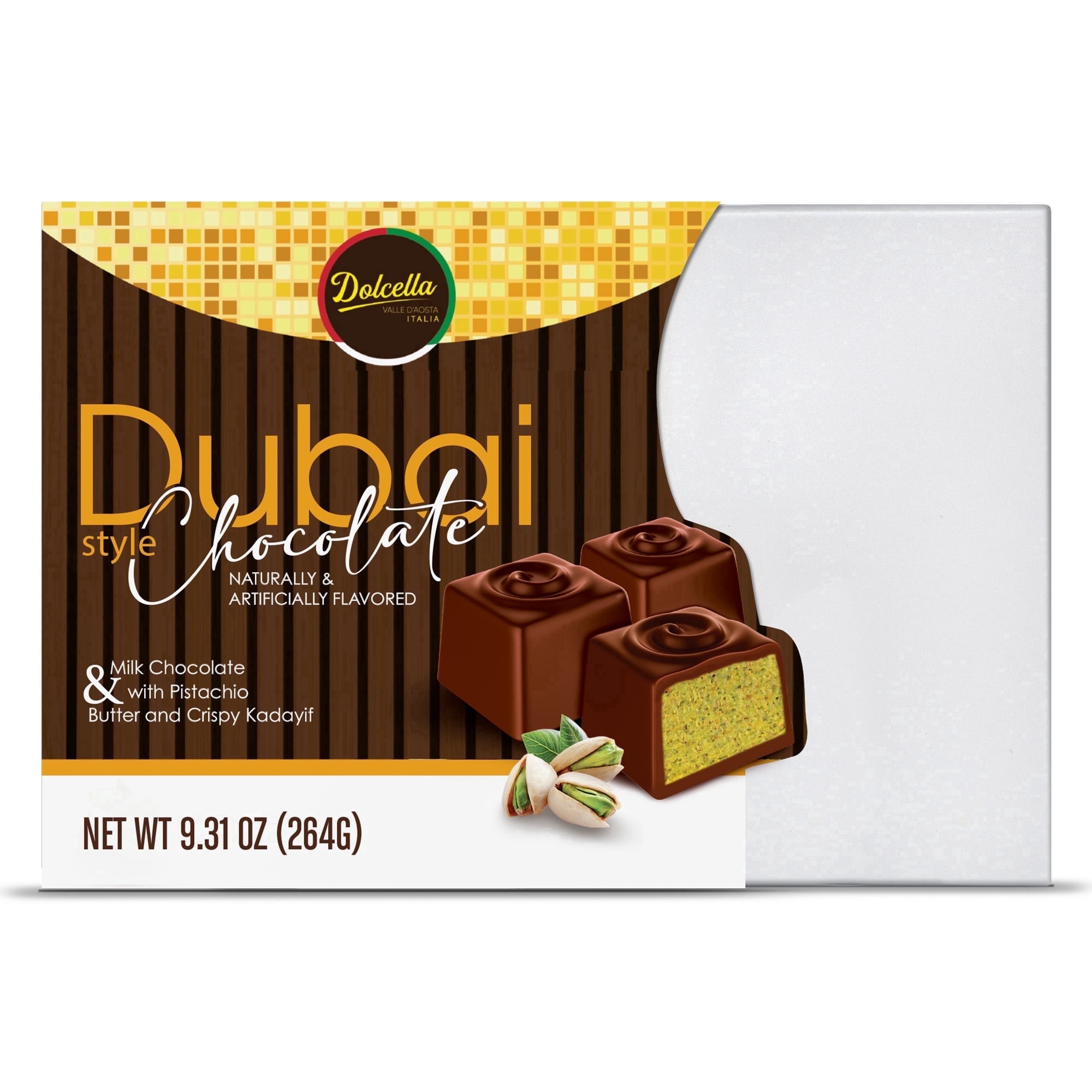 Dolcella - Dubai Milk Chocolate with Pistachio Butter & Crispy Kadayıf Gift Box 9.31 oz (264g)