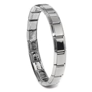Dolceoro Shiny, Italian Starter Modular Charm Bracelet - Stainless Steel - 18 Links - SB-001