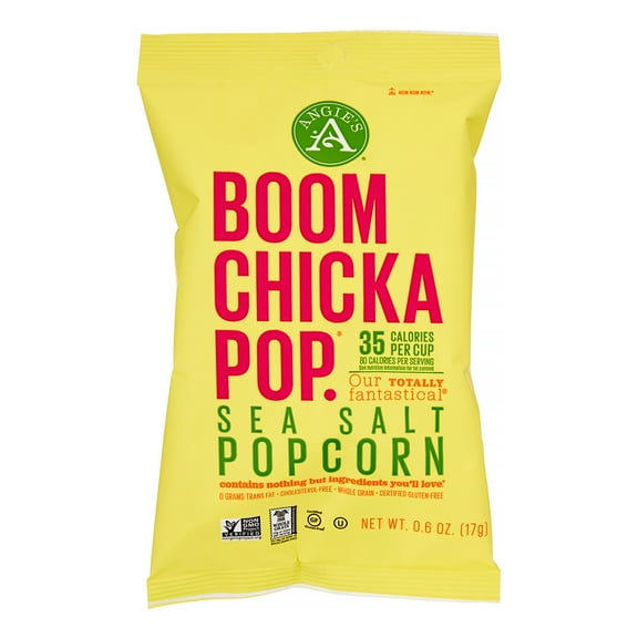 Angie's BOOMCHICKAPOP Popcorn, Sweet and Salty, 1 oz Bag, 24/Carton
