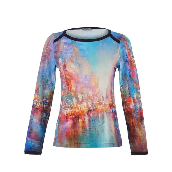 Dolcezza By Wild Curves: The Blue City Art Top.Size:S (US 4-6)