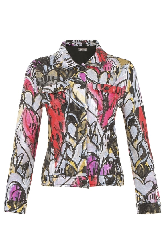 By Wild Curves: Watermelon Heart Soft Denim Jacket