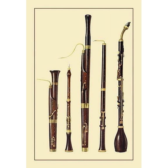 Dolciano, Oboe da Caccia, Oboe, Basset Horn and Bassoon-Fine Art Canvas Print (20" x 30")