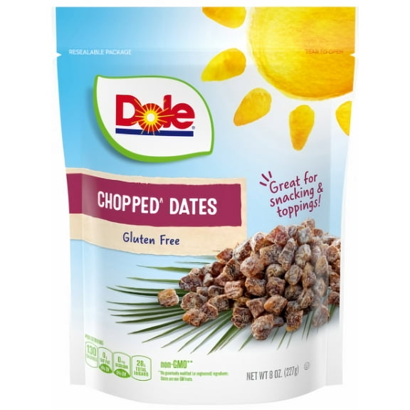 Dole California Chopped Dates 8 oz (Pack of 60)