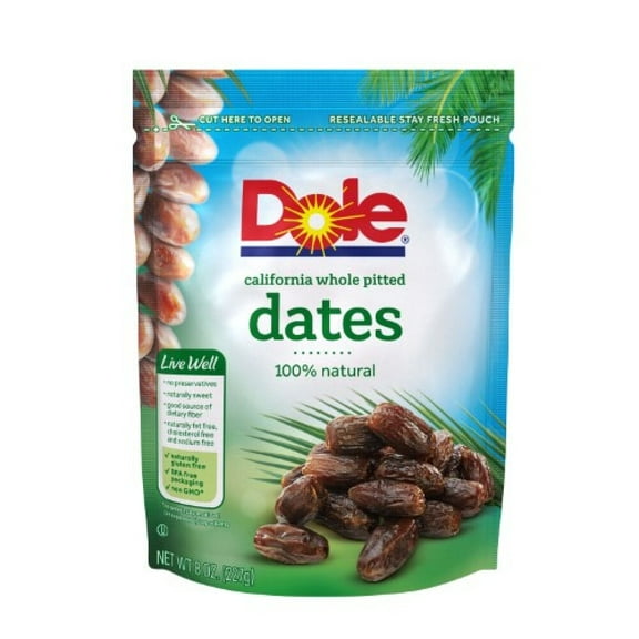Dole California Whole Pitted Dates (Pack of 32)