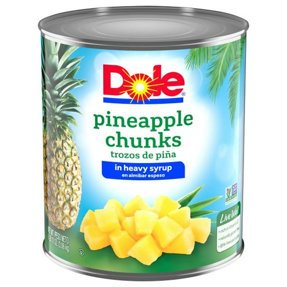 Dole Canned Fruit Chunks In Heavy Syrup Pineapple 108 Oz Can
