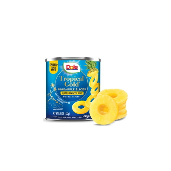 Dole Canned Fruit Tropical Gold Pineapple Slices (Pack of 14)