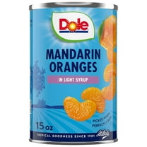 Dole Mandarin Oranges in Light Syrup, Non-GMO Project Verified, 15 oz Can
