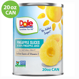 Dole Canned Pineapple Fruit Slices In 100% Pineapple Juice, 20 oz ...