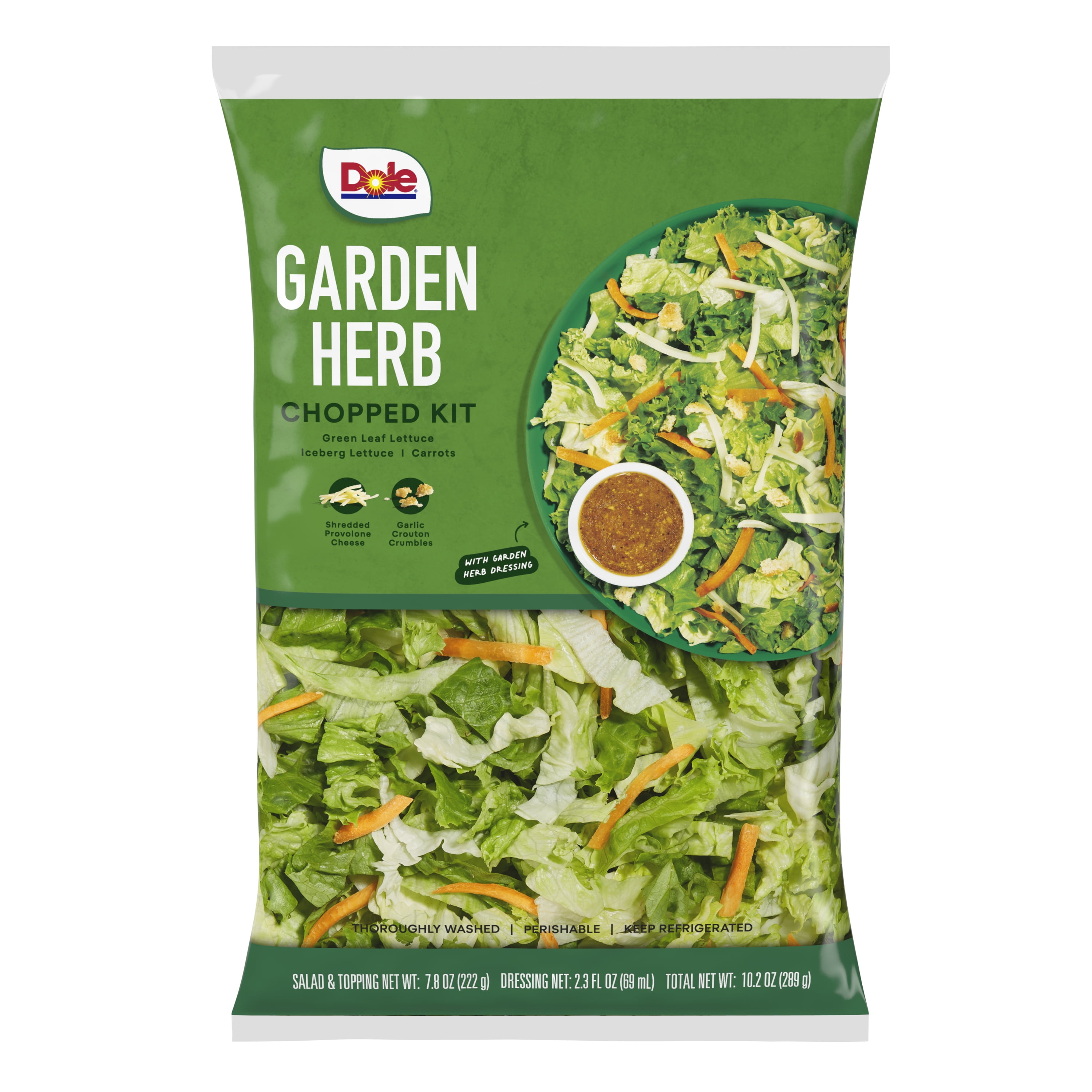 Dole Chpped Salad Kit Garden Herb 10.2oz