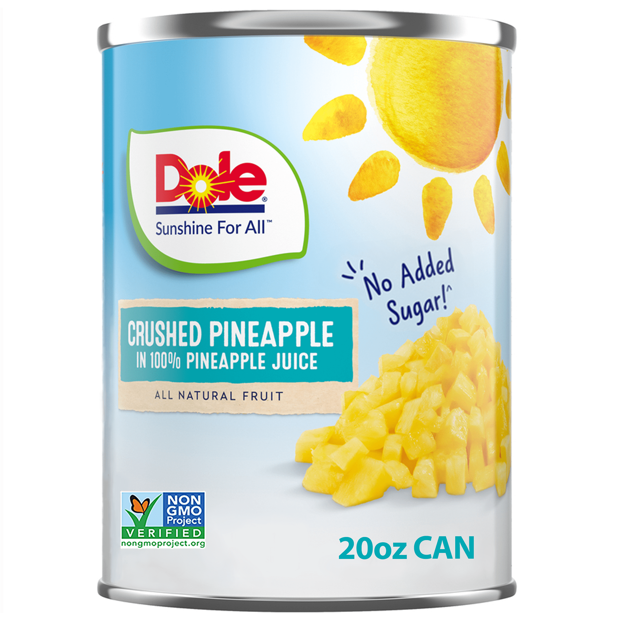 Dole Crushed Pineapple in 100 Pineapple Juice, 20 oz Can