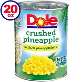 Dole Crushed Pineapple in 100% Pineapple Juice, 20 oz Can