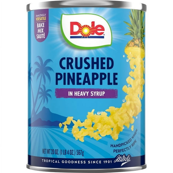 Dole Crushed Pineapple in Heavy Syrup, 20 oz Can