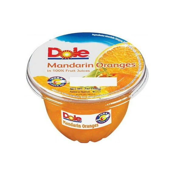 Dole, DFC74206011, Mandarin Oranges Fruit Cups, 12 / Carton