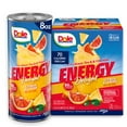 thumbnail image 1 of Dole Energy Delight Flavored Fruit Juice Drink, Citrus Sunrise, Excellent Source Of Vitamin C, B12 & B6, With Green Tea With 80Mg Caffeine, 70 Calories, Gluten Free And No Added Sugar, 8 Fl Oz (P, 1 of 3