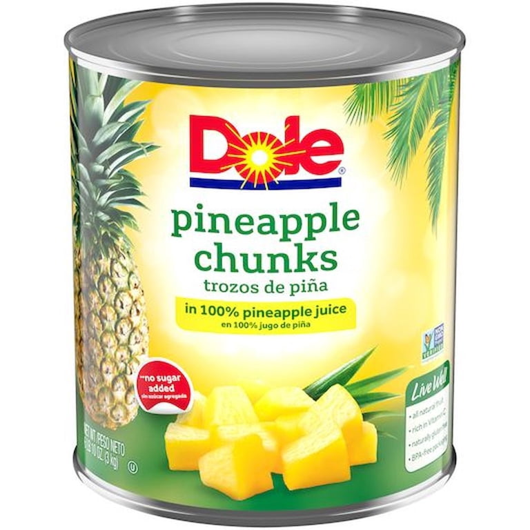 Dole Fancy Fruit Chunky Pineapple in Juice, 106 Ounce - Pack of 6