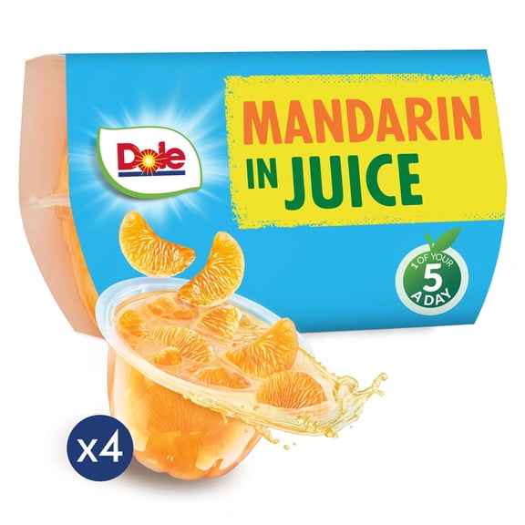 Dole Fruit Bowl Mandarins In Juice 4 X 113G, Imported from Britain