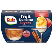 Dole Fruit Bowls Apples & Creme Layers Snacks, 4.3oz 4 Total Cups