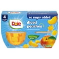 thumbnail image 1 of Dole Fruit Bowls No Sugar Added Yellow Cling Diced Peaches in Water, 4 oz Cups (4 Pack), 1 of 10